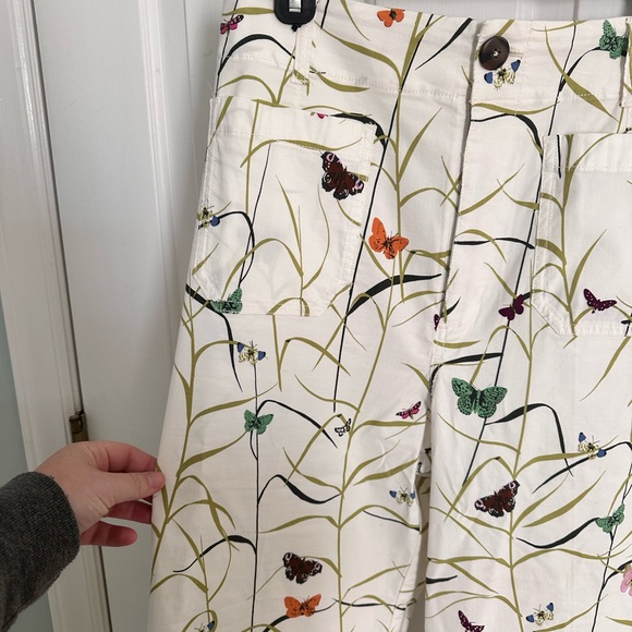 MAEVE NWT Size 31 Colette Cropped Pants - Butterfly - Picture 4 of 5